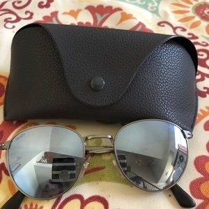 Persol Silver Wireframe Sunglasses